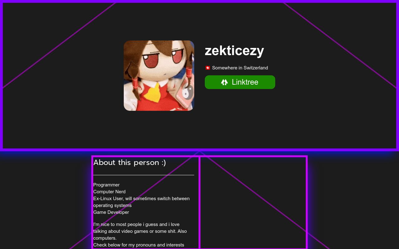 Carrd profile picture for @zekticezy